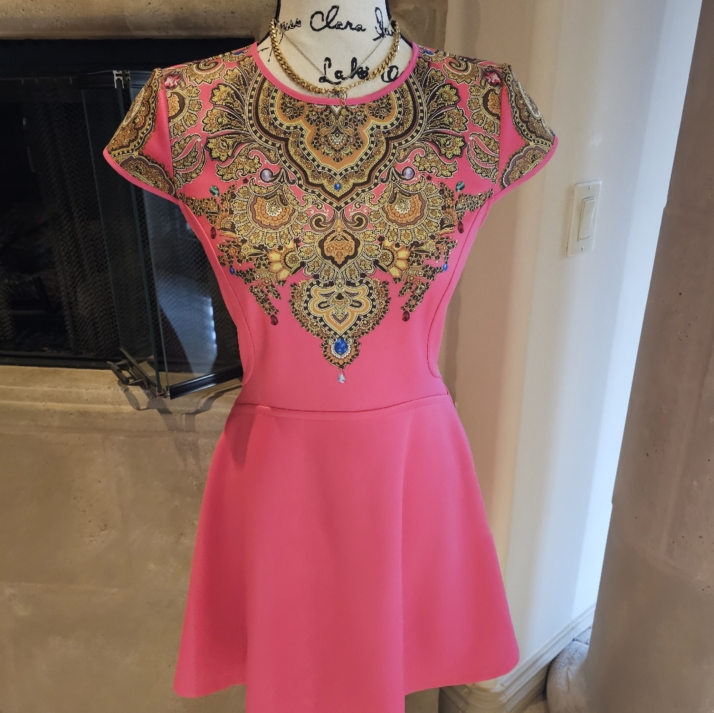 Ted Baker Pink Embroidered Dress - Picture 2 of 8